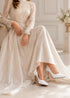 White Matte Drag Queen Pointed Toe Court Shoes – G-924