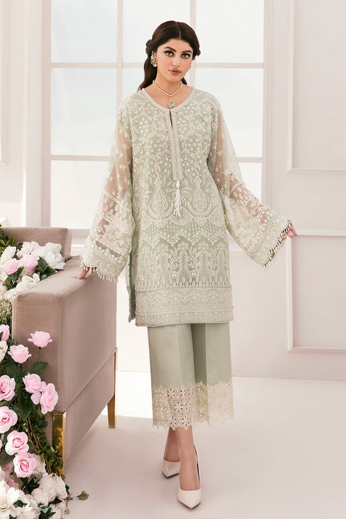 Baroque Embroidered Chiffon 3 piece suit CH11-01