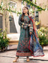 Maryam Hussain Embroidered Lawn 3 Piece suit EMERALD