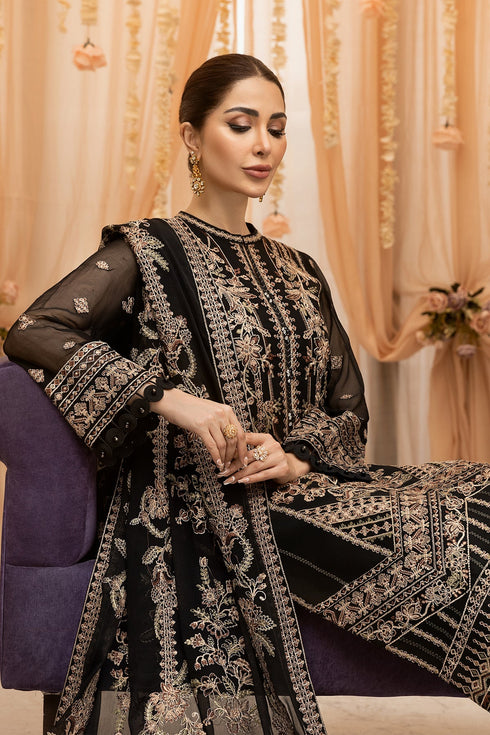 Alizeh Embroidered Chiffon 3 Piece Suit V01D04