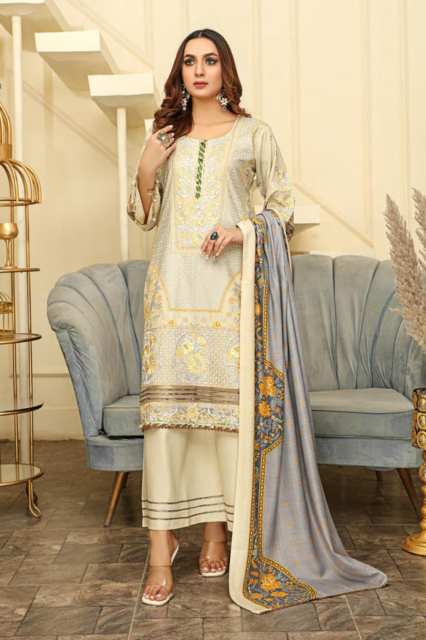 Munira Designer Dhanak 3 Piece Suit MSL66