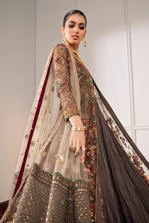 Baroque Embroidered Chiffon 3 piece suit CH09-02