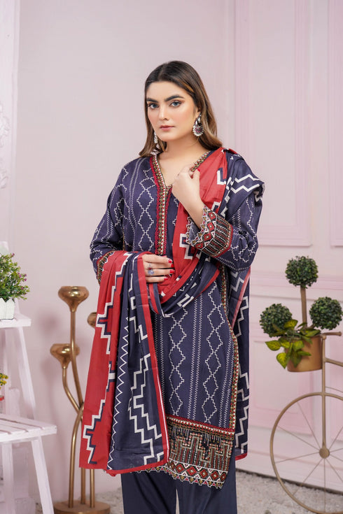 Bin Saeed Embroidered Lawn 3 Piece BS-13