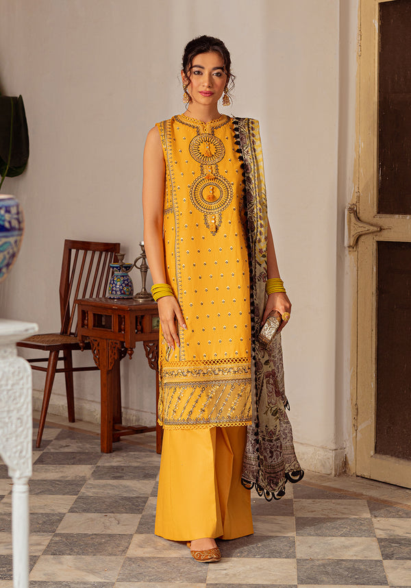 Zarqash Embroidered Lawn 3 Piece suit ZQ 10B
