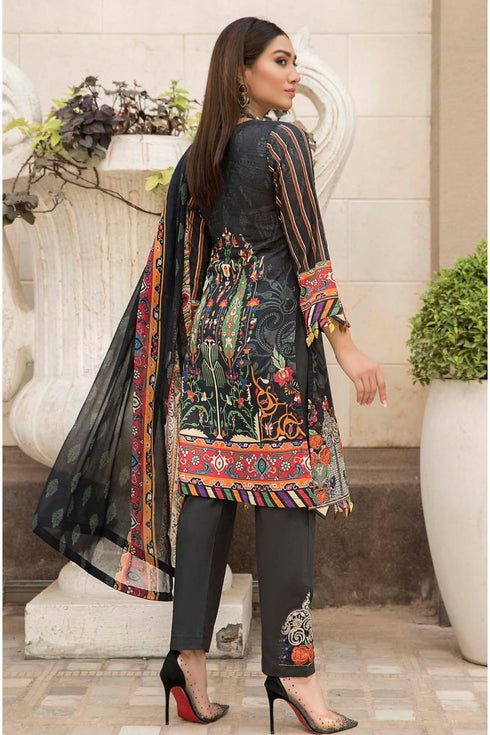 Munira Designer Embroidered Lawn 3 Piece Suit MSL 50