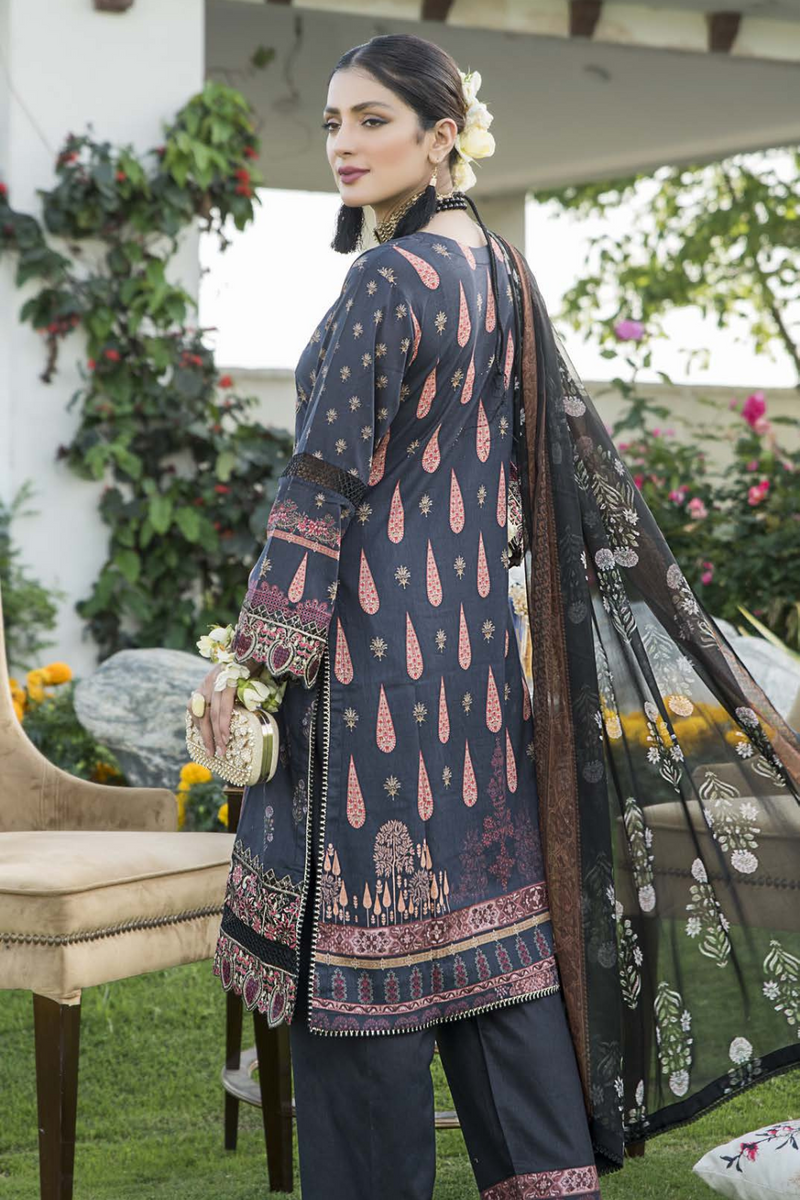 Munira Designer Embroidered Lawn 3 Piece Suit MSL72 – Babus Clothing