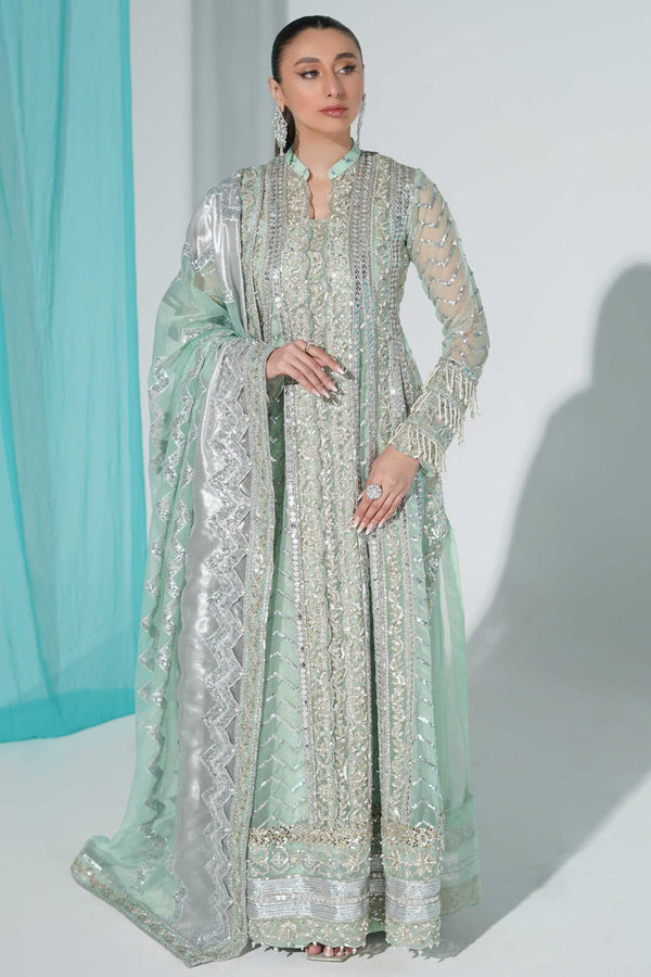 Fressia Embroidered organza 3 piece suit  Aroosa FFD-0098