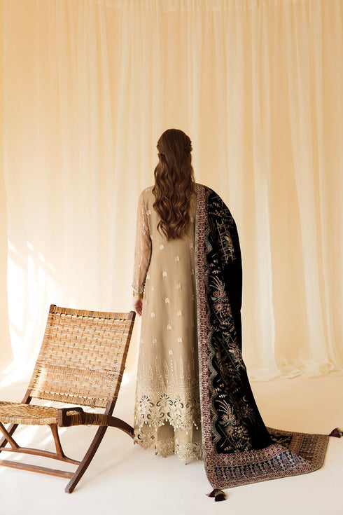 Alizeh Embroidered Chiffon 3 Piece Suit Zawiya