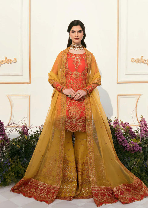 Akbar Aslam Embroidered Organza 3 Piece suit ZEANE