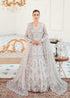 Embroidered Net Bridal Dress Suit SLATE