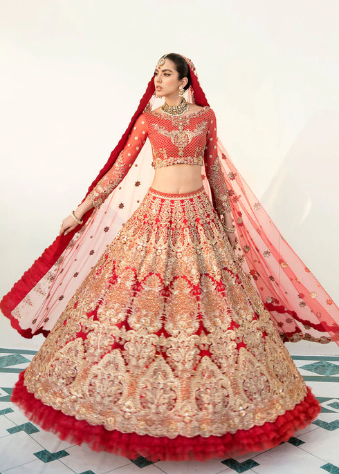 Embroidered Net Bridal Dress Suit SIENNA