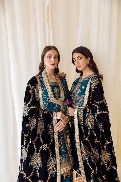 Alizeh Embroidered Chiffon 3 Piece Suit Dasht-e-Naz