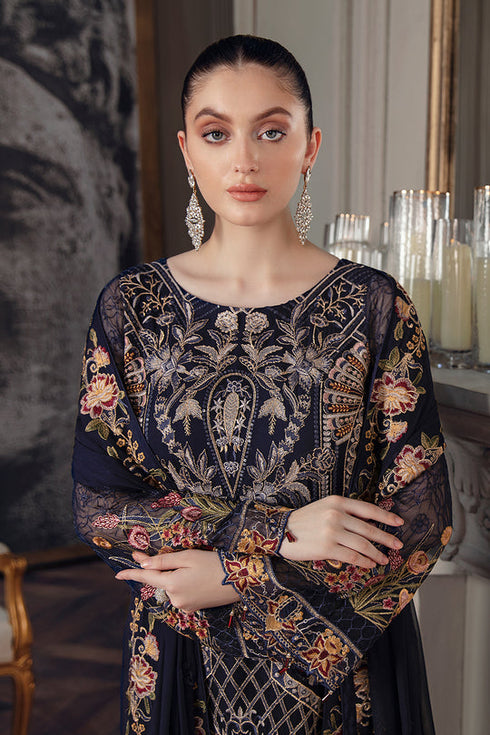 Ramsha Embroided Chiifon 3 Piece suit A-506