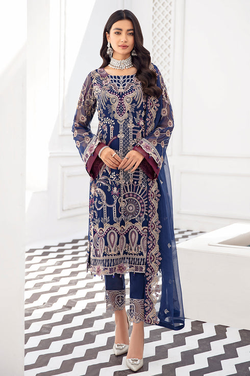 Ramsha Embroided Chiffon 3 Piece suit D-812
