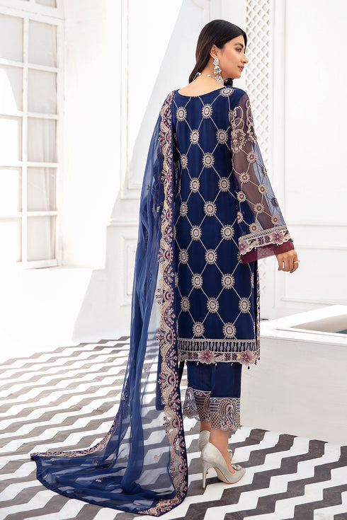 Ramsha Embroided Chiffon 3 Piece suit D-812