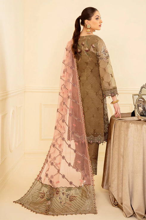Ramsha Embroided Organza 3 Piece suit M-705