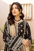 Adan Libas Embroidered Lawn 3 Piece suit Pearl Black
