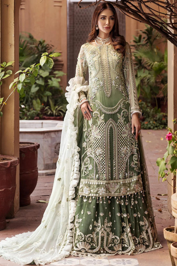 Emaan Adeel Embroidered Chiffon 3 Piece Suit MB-206