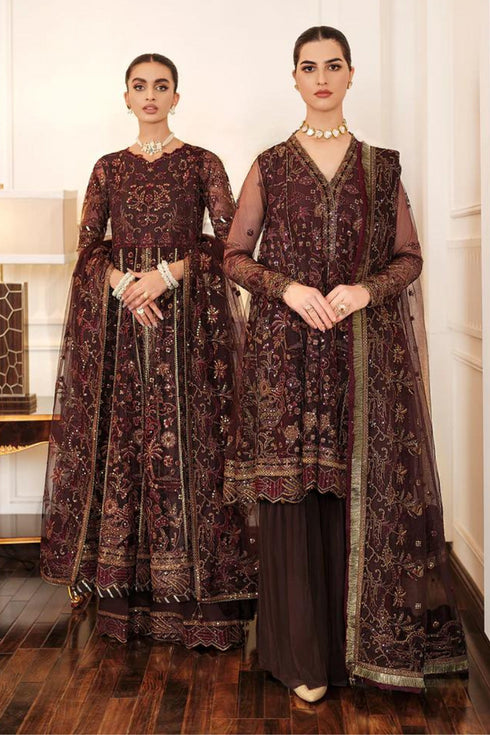 Farasha Embroidered NET 3 piece suit CELINE