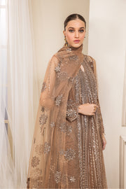 Farasha Embroidered Organza 3 piece suit Whisper