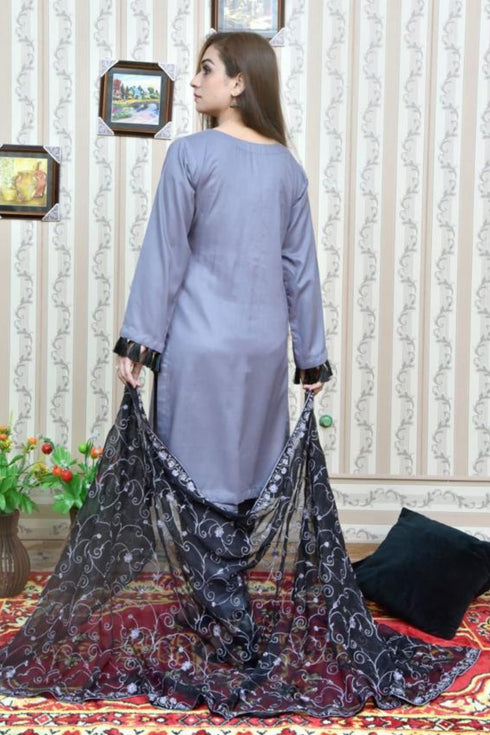 Haniya Linen 3 Piece Suit H-21