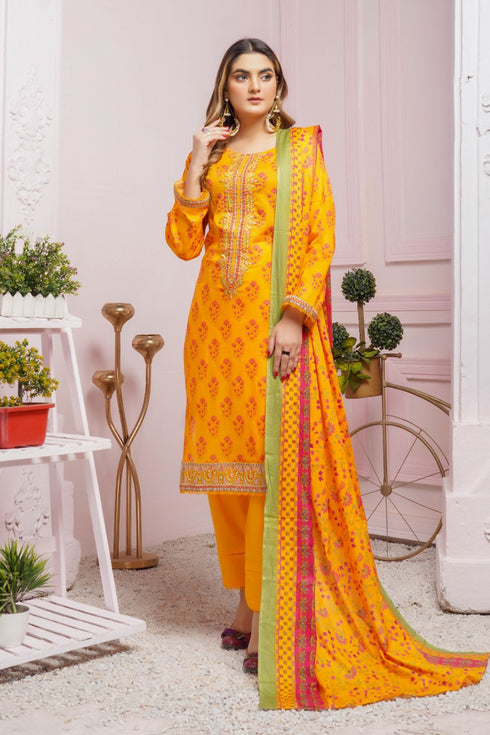 Bin Saeed Embroidered Lawn 3 Piece BS-17