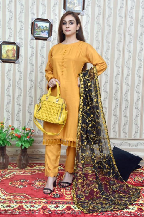 Haniya Linen 3 Piece Suit H-14