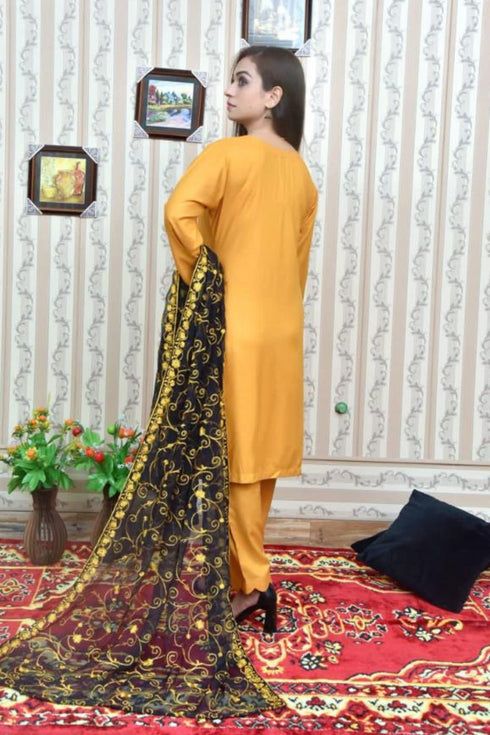 Haniya Linen 3 Piece Suit H-14