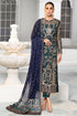 Zarif Embroidered Net 3 piece suit MEADOW