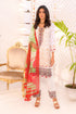 Inayas Embroidered  Linen 3 Piece Suit I-104