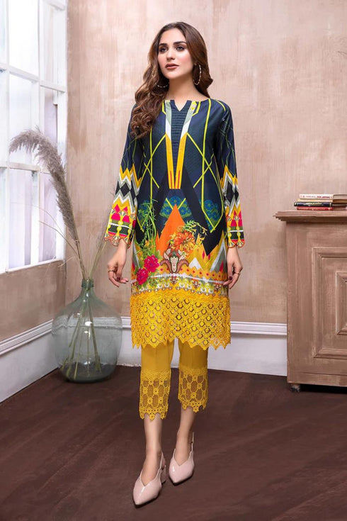 Adan Libas Digital Embroidered Lawn 1 Piece Kurti Kile ADLK-03 – Babus  Clothing