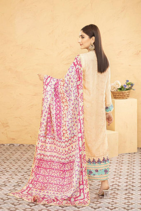 Lush Embroidered Chiffon Chikankari 3 Piece Suit L-126