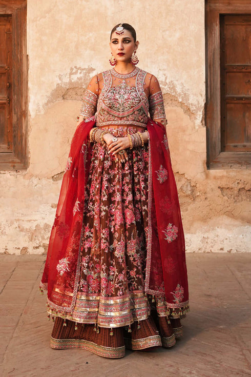 Hussain Rehar Embroidered Organza 3 Piece Suit Suhaag