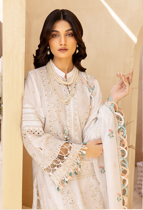 Adan Libas Embroidered Lawn 3 Piece suit Pearl River