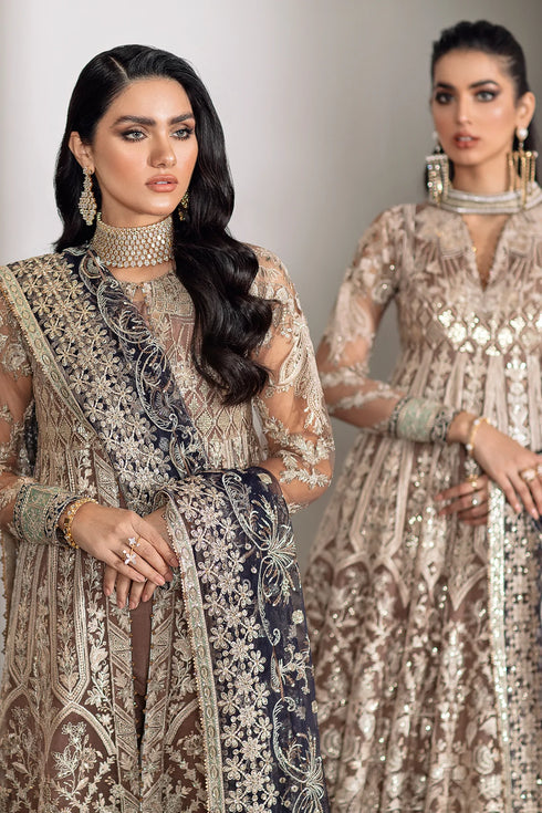 Baroque Embroidered Net 3 piece suit CH09-07