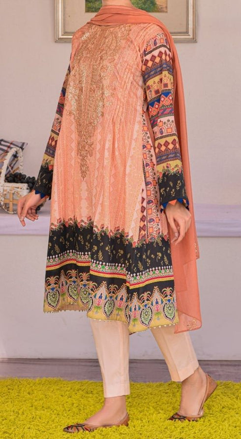 Rafia Digital Printed Embroidered Lawn 3 Piece Suit DC3-42-B