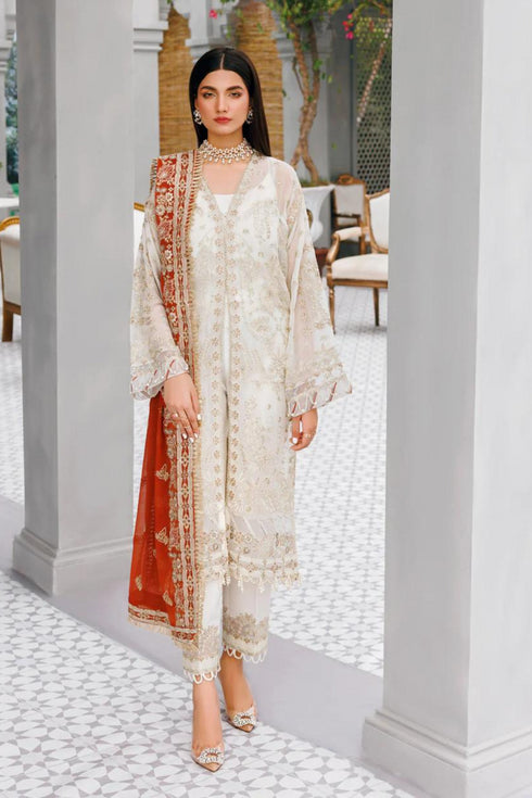 Xenia Embroidered CHIFFON 3-Piece Suit FLEUR