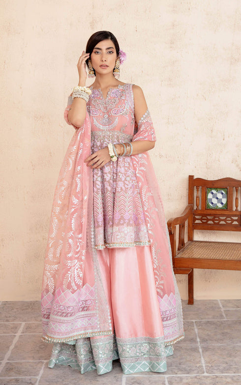 Asifa and Nabeel Embroidered Masoori 3 Piece suit AFREEN SF-03