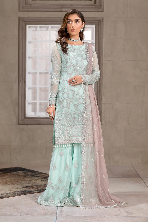 Zarif Embroidered Net 3 piece suit ZF 08 CLAUDIA