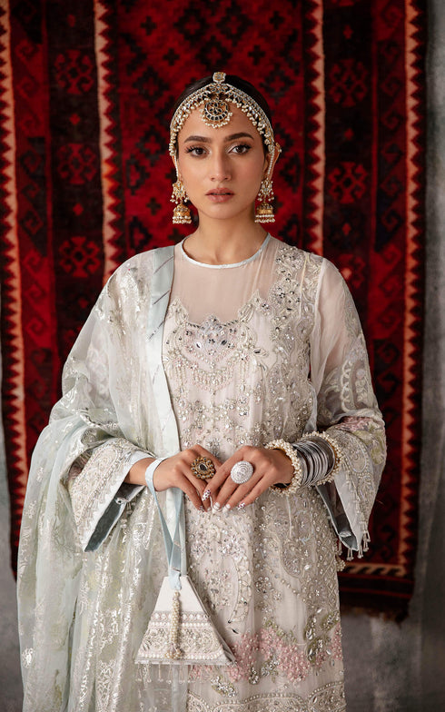 Asifa and Nabeel Embroidered Chiffon 3 Piece suit MEHTAB SF-07