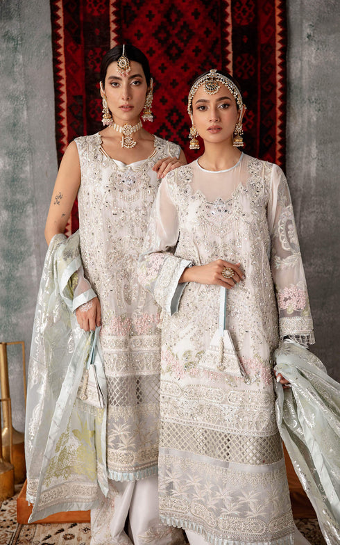 Asifa and Nabeel Embroidered Chiffon 3 Piece suit MEHTAB SF-07