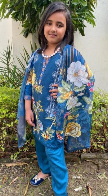 Maryam & Mariyas Kids Arabic linen 3 Piece Suit - MK-07