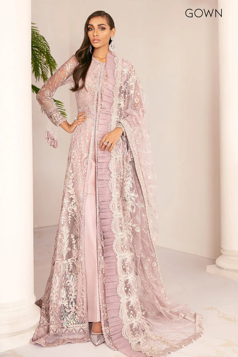 Baroque Embroidered Net 3 piece suit CH08-01