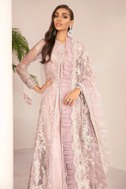 Baroque Embroidered Net 3 piece suit CH08-01