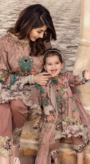 Simran Kids Digital Print Frock Outfit with Embroidered Trousers - S11K