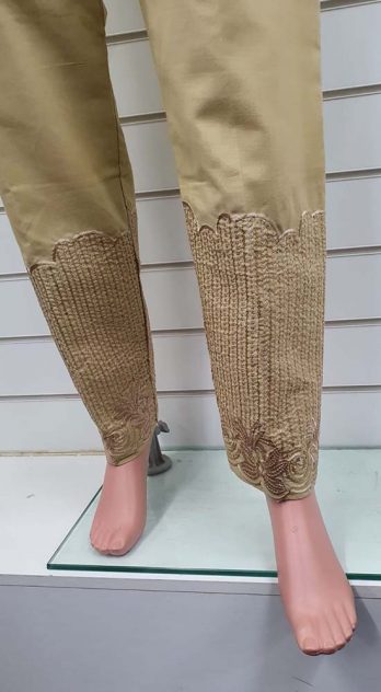 Creations Embroidered Cotton 1 Piece Trouser Design B-458