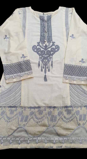 Creations Embroidered Cotton 1 Piece kurti Design B-344