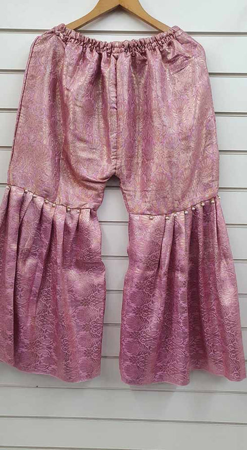 Creations Embroidered Jamawar 1 piece sharara Design B-367