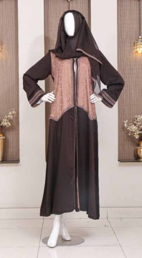 Rafia Embroidered Viscose 2 Piece Abaya G228